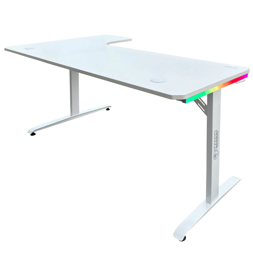 שולחן גיימינג פינתי ימין כולל תאורה dragon smart tech rgb