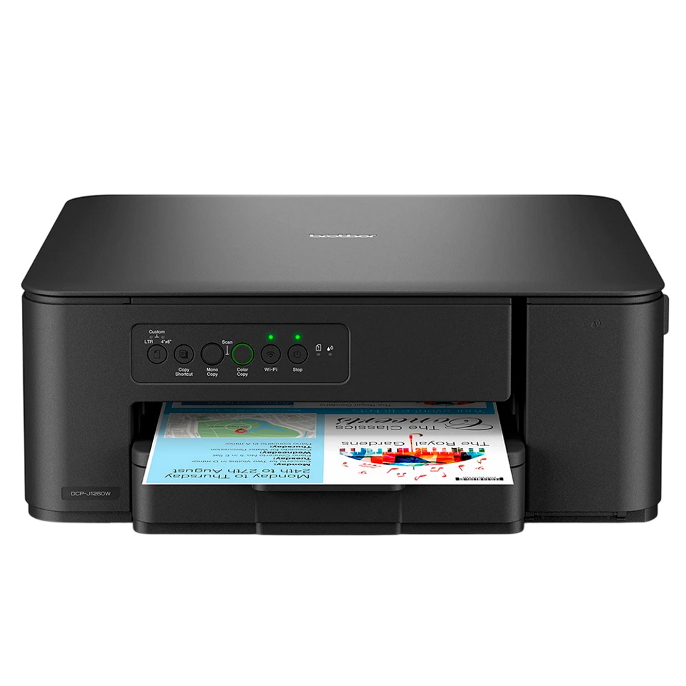 מדפסת הזרקת דיו קומפקטית אלחוטית Brother &lrm;DCP-J1260W
