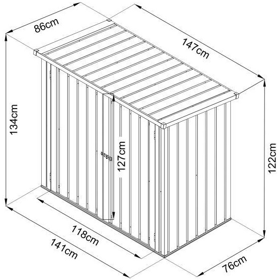 מחסן גינה מתכת garden top