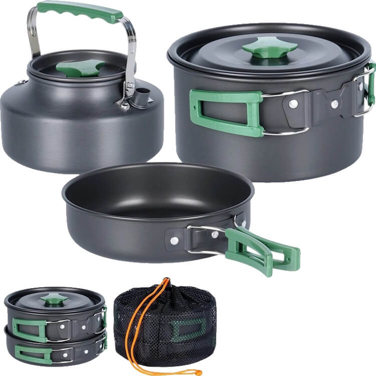 ערכת בישול לשטח כולל סיר, קומקום ומחבת Artos &lrm;Cookware Set