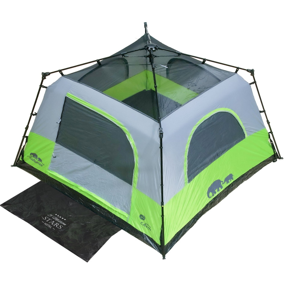 אוהל משפחתי פתיחה מהירה ל-6 אנשים Go Nature &lrm;Rapid Cabin 6