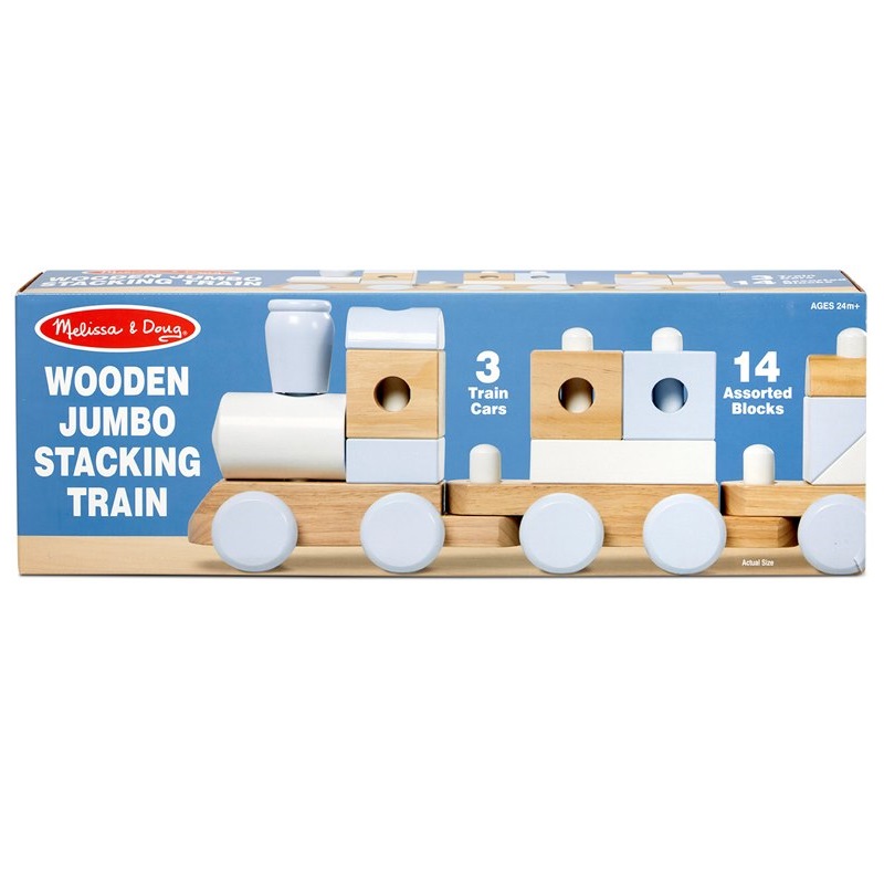 תמונה של משחק רכבת צורות מעץ melissa&doug