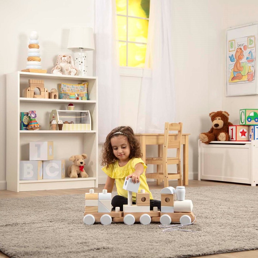 משחק רכבת צורות מעץ melissa&doug