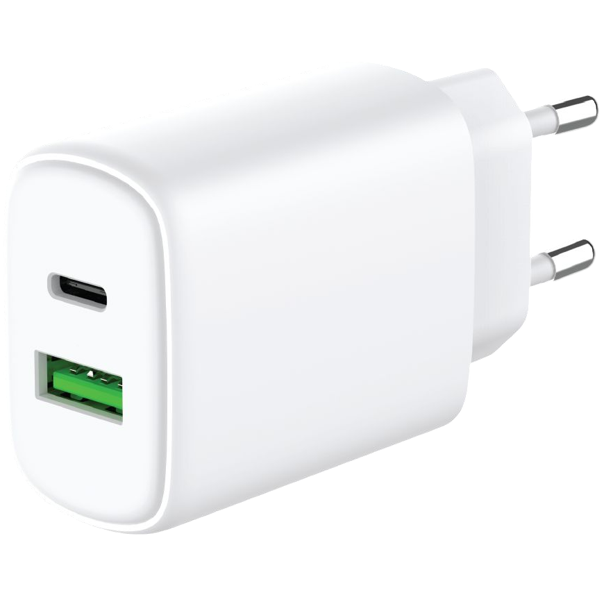 ראש מטען מהיר 25W כולל 2 יציאות Electro Hanan USB + Type C &lrm;900701