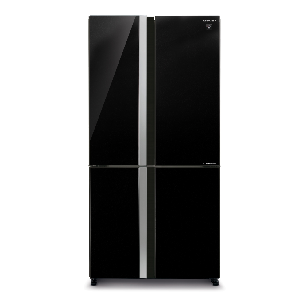 מקרר 4 דלתות 608 ליטר Sharp &lrm;SJ-9160BK שחור מנצנץ
