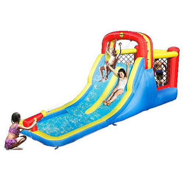מיני פארק קפיצה כולל 2 מגלשות Happy Hop &lrm;9185C - Duble The Fun Jump Jone