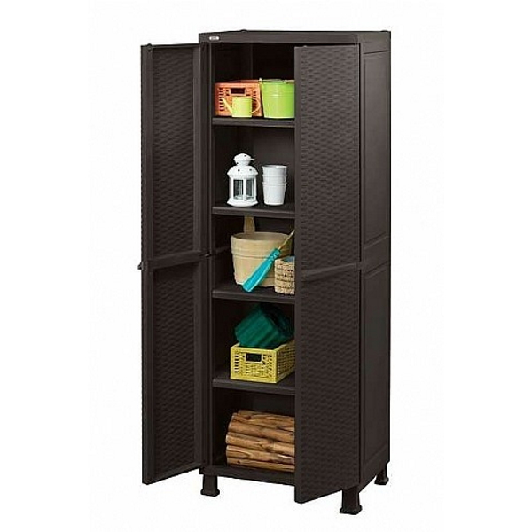 סרטון - ארון שירות חזית ראטן keter  כתר  utility rattan - 9280b (חום)