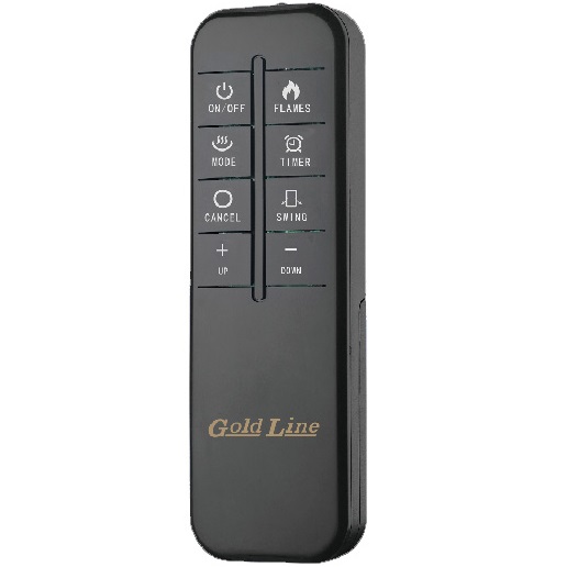 מפזר חום מגדל כולל אפקט להבה ושלט gold line 2200w