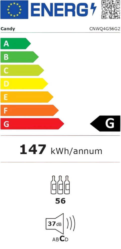 תווית אנרגיה - divino wine cooler cnwq4g56g2 candy