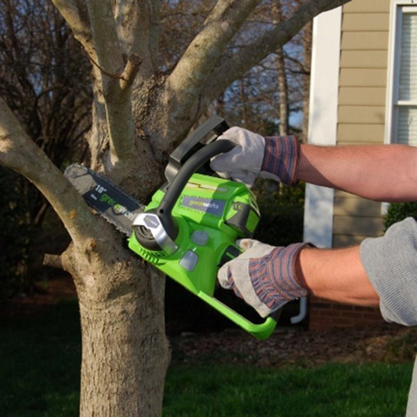 מסור שרשרת חשמלי 10 24v כולל סוללה 4a ומטען מהיר greenworks