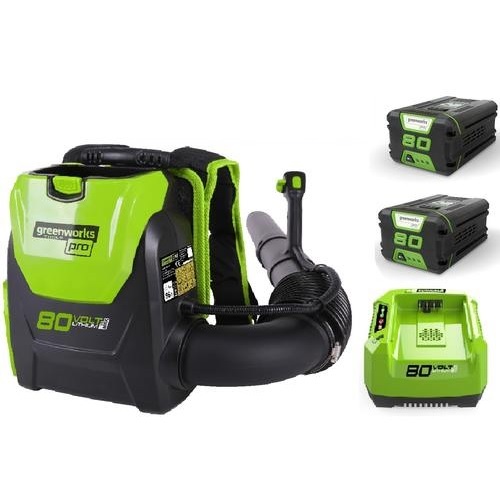 מפוח גב 80V כולל סוללה 4.0Ah ומטען מהיר Geenworks &lrm;99752/3