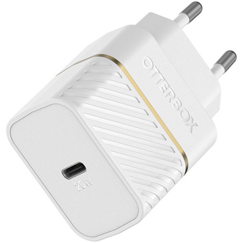 ראש מטען 20W - ללא כבל OtterBox &lrm;Wall Charger USB-C 20W לבן