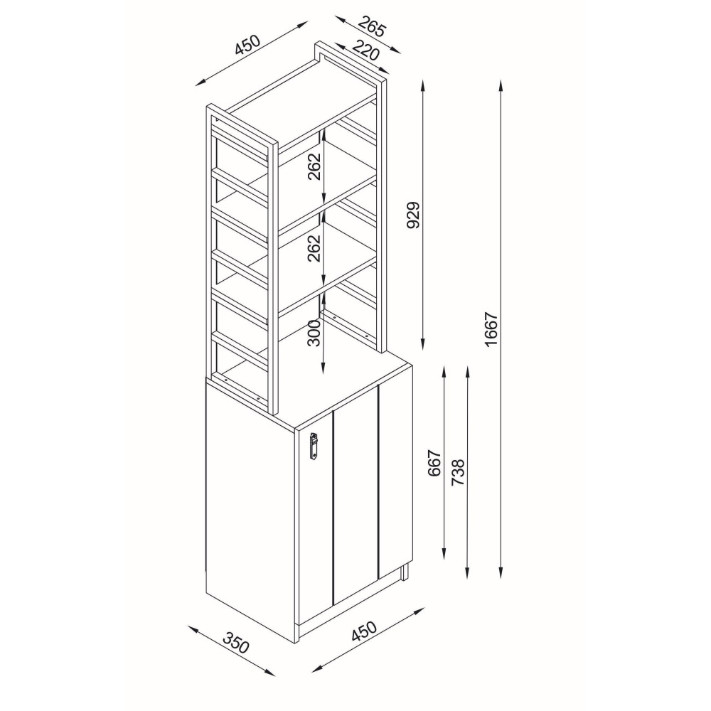 ארונית מדפים מעוצבת homax