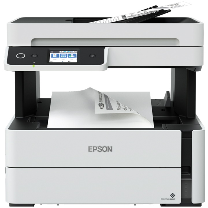מדפסת אלחוטית משולבת - שחור לבן Epson &lrm;EcoTank M3170