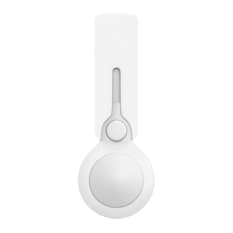לולאת עור להגנה על מכשירי Apple Air Tag &lrm;AirTag Leather Loop - White