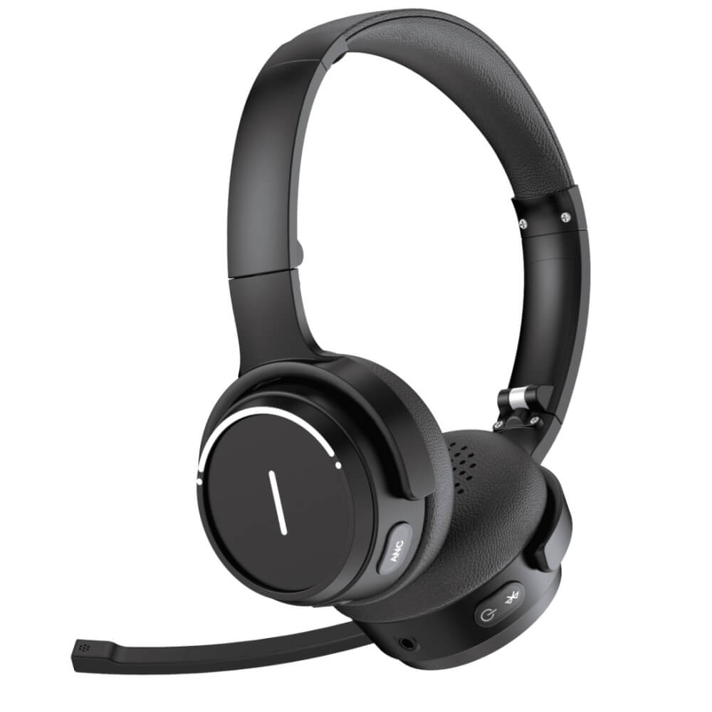 אוזניות on-ear אלחוטיות כולל מסנן anc ומיקרופון honsenn