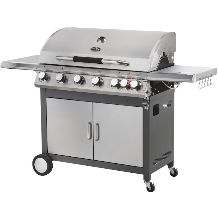 גריל גז מקצועי 6 מבערים כולל כירת צד Australia Chef 	 &lrm;Apollo 6 מורכב