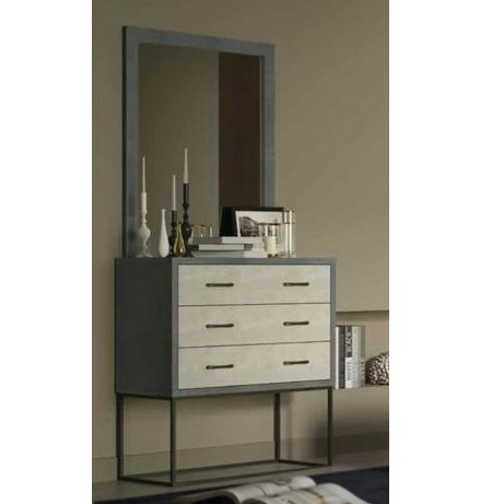 קומודה מעוצבת 3 מגירות כולל מראה InStyle &lrm;Ariel Dresser