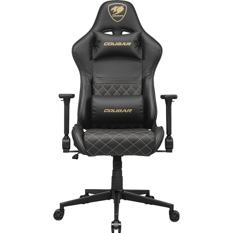 כסא גיימינג מעוצב ריפוד PVC דמוי עור Cougar &lrm;Armor One V2 Gold