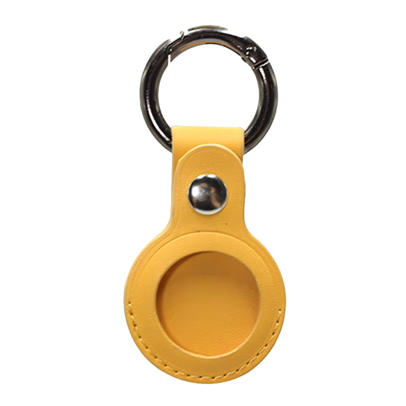 מחזיק דמוי עור לתג איתור Camel Mountain Apple AirTag &lrm;AirTag Holder Classic - צהוב