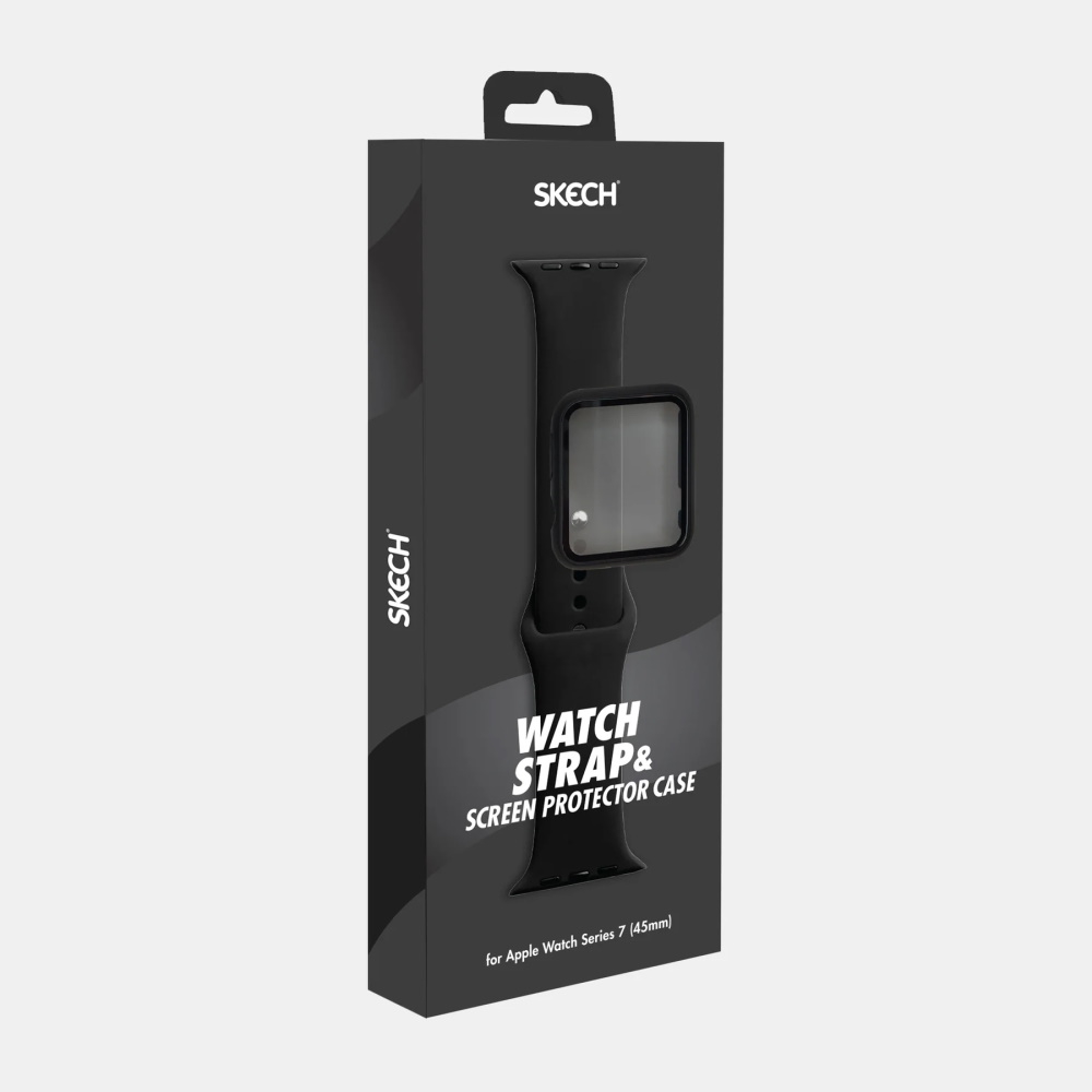 apple watch 7&8 strap case 45mm - שחור skech