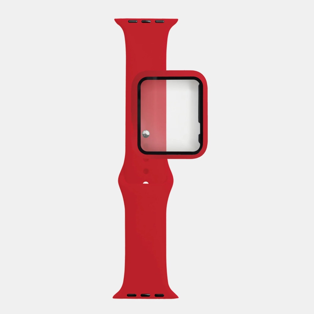 apple watch 7&8 strap case 41mm - אדום skech