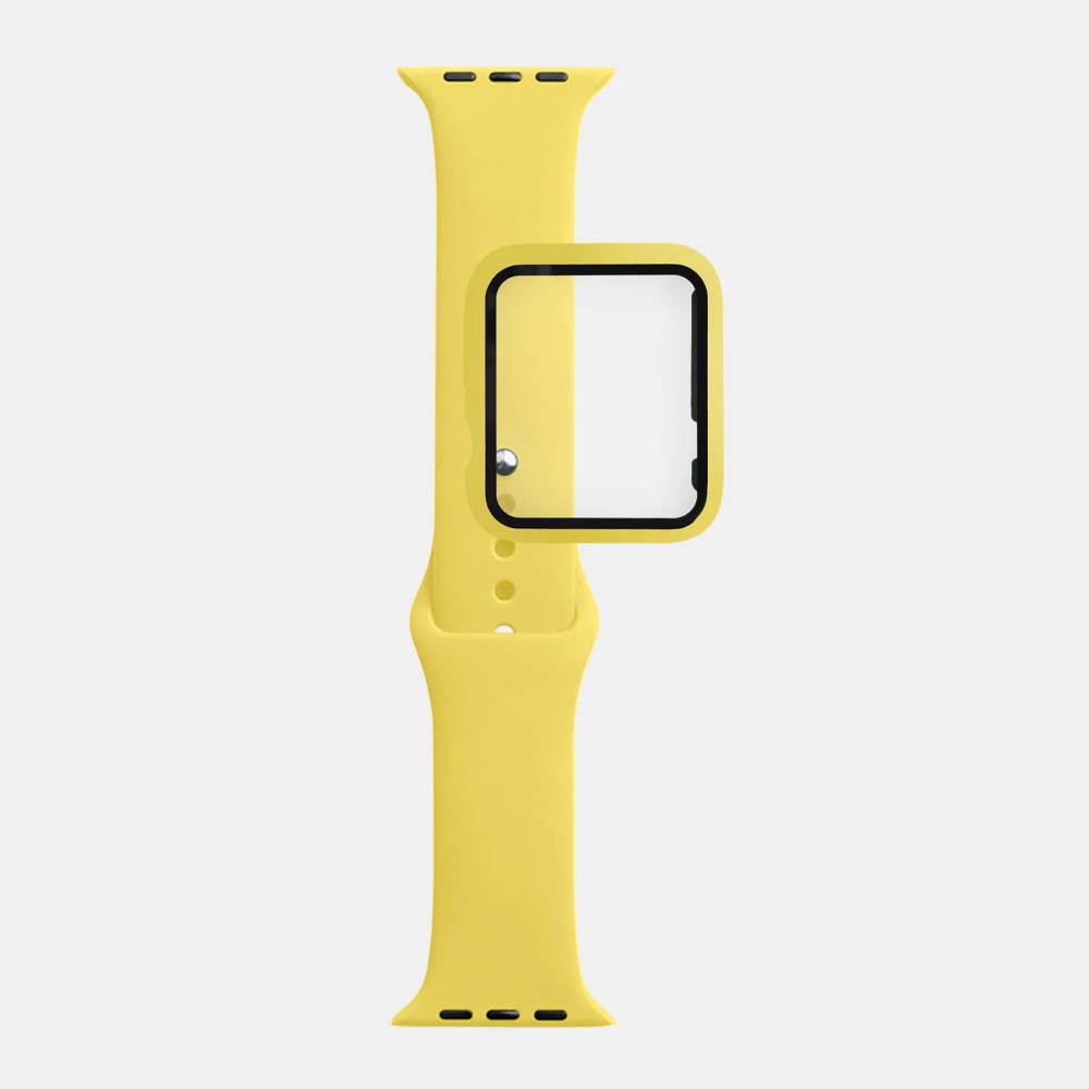 apple watch 7&8 strap case 45mm - צהוב skech