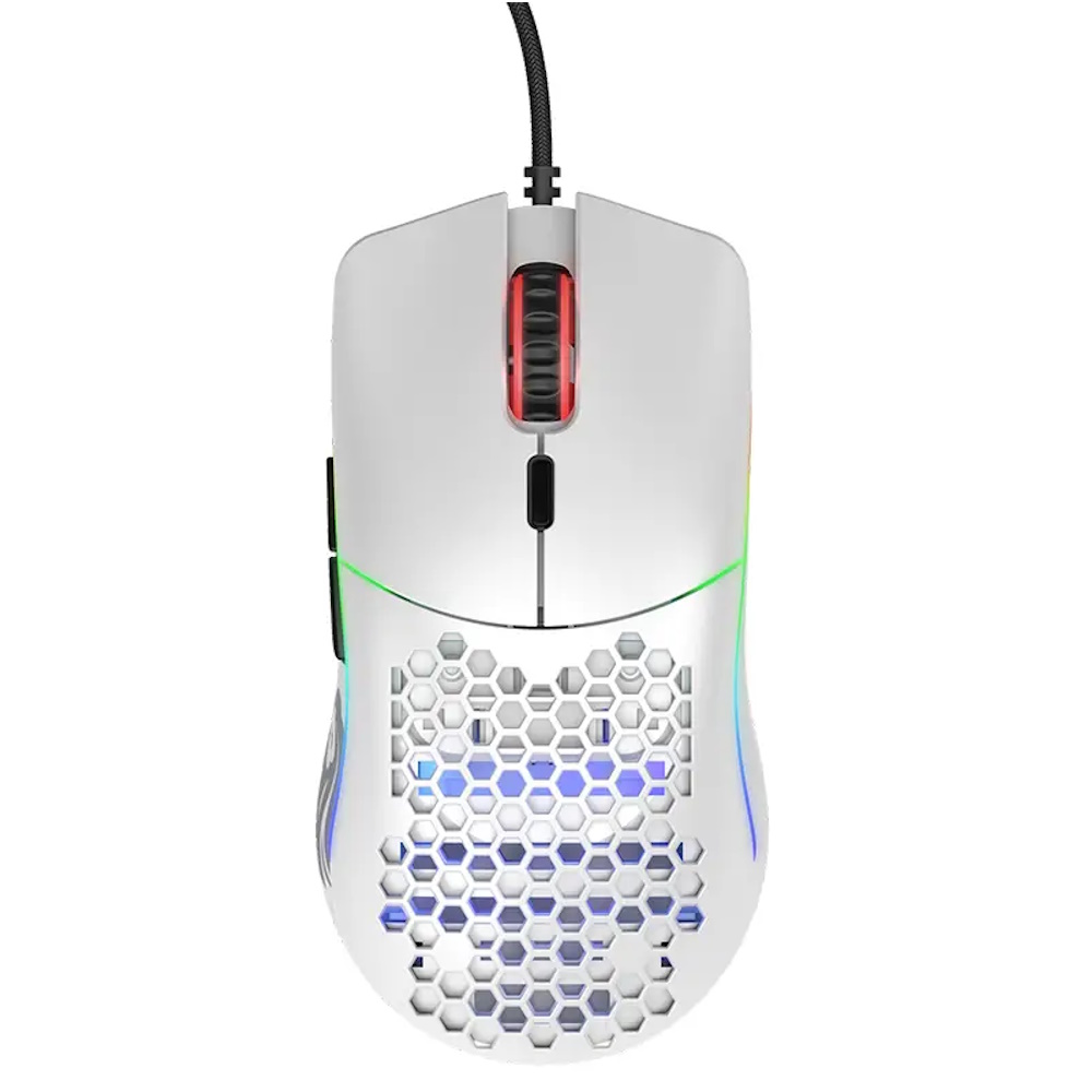 עכבר גיימינג חוטי כולל תאורת RGB מובנית Glorious &lrm;Model O Regular לבן