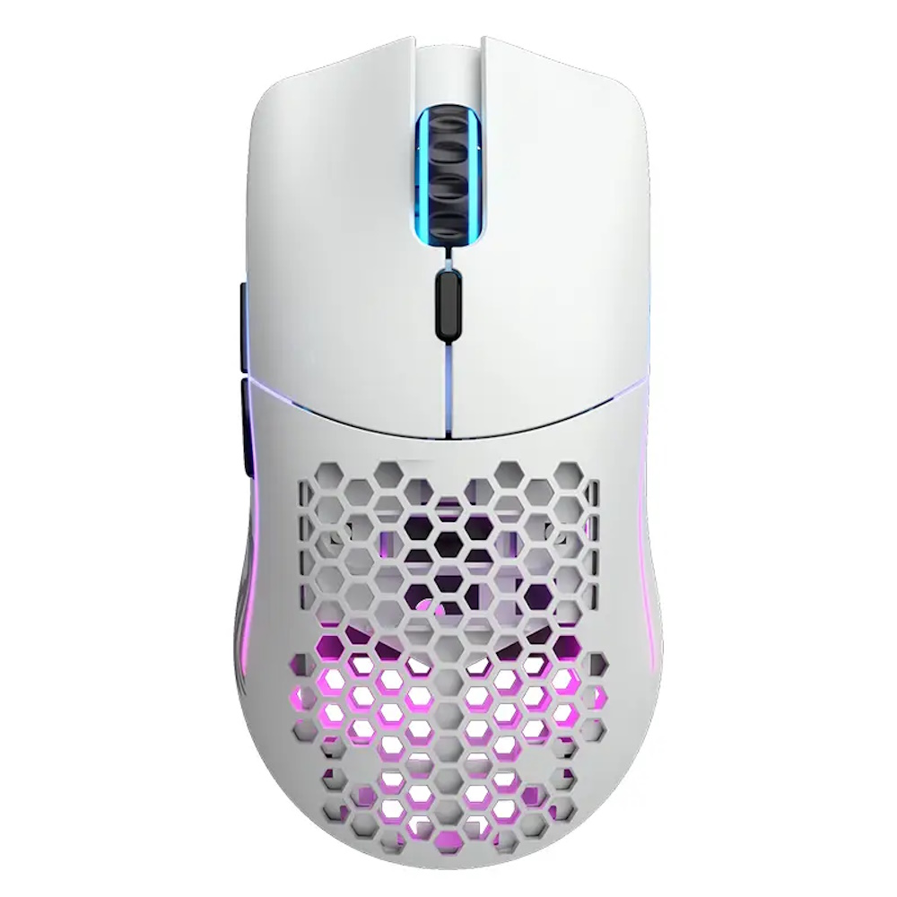 עכבר גיימינג אלחוטי כולל תאורת RGB מובנית Glorious &lrm;Model O לבן מט