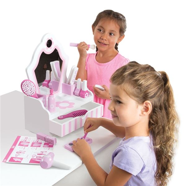 שולחן משחק איפור וטיפוח מעץ melissa&doug