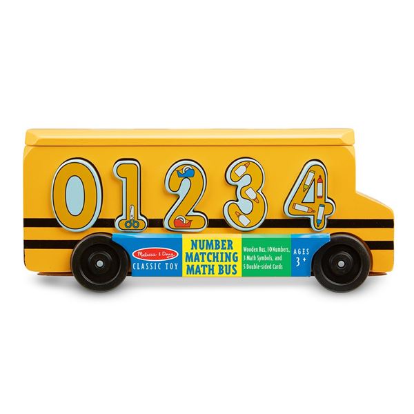 סרטון - אוטובוס התאמת מספרים melissa&doug  מליסה ודאג  number matching math-bus