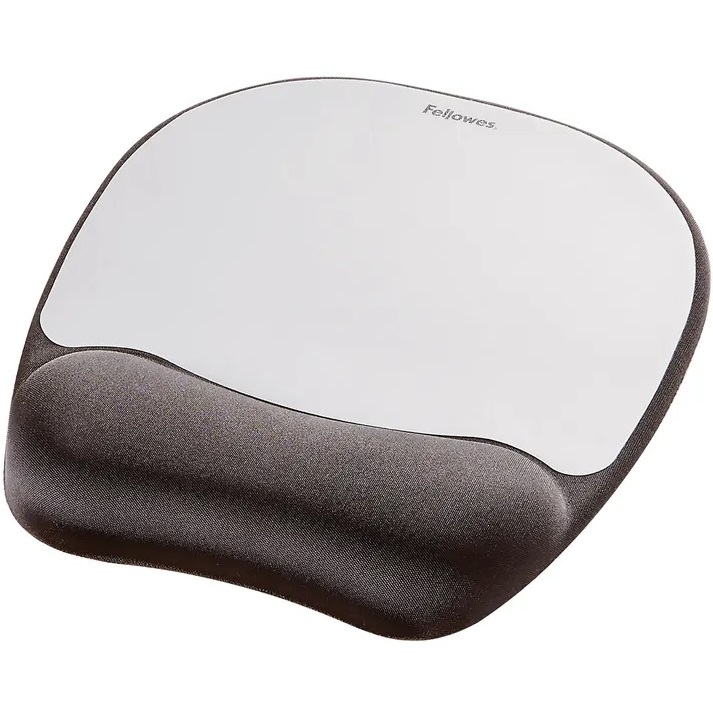 משטח ארגונומי לעכבר Fellowes &lrm;Memory Foam Mouse Pad אפור