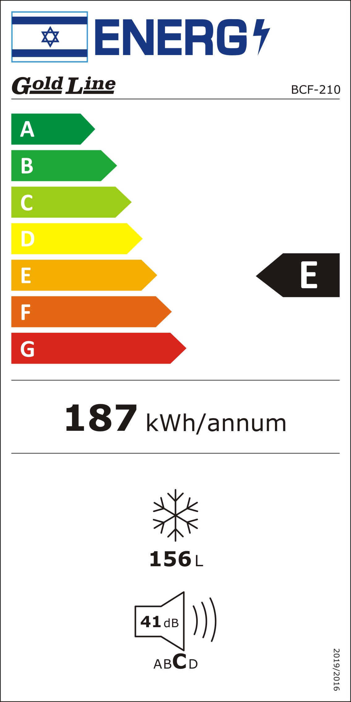 תווית אנרגיה - bcf-210w gold line