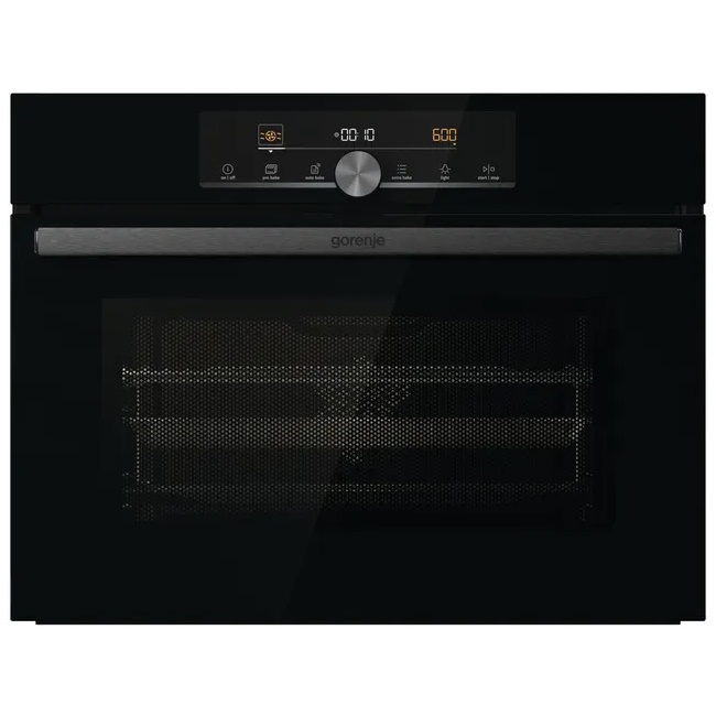 תנור בנוי משולב מיקרוגל - 50 ליטר Gorenje &lrm;BCM4547A10BG זכוכית שחורה