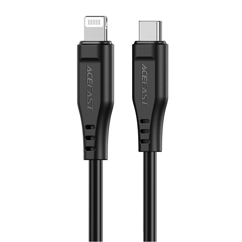 כבל טעינה וסנכרון USB-C ל-Lightning מאושר AceFast MFi &lrm;C3-01 שחור
