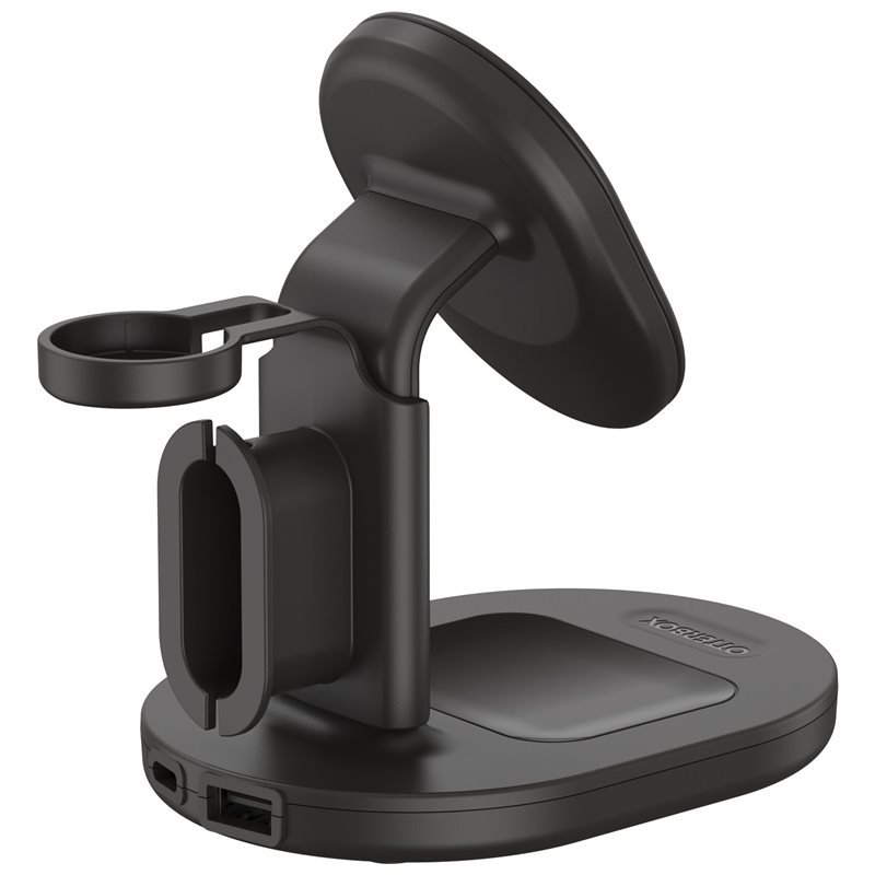 multi-device wireless charging stand - black otterbox