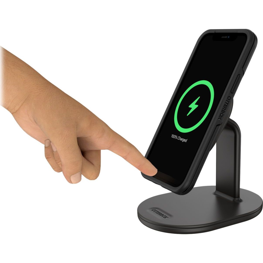 magnetic wireless charging stand - black otterbox