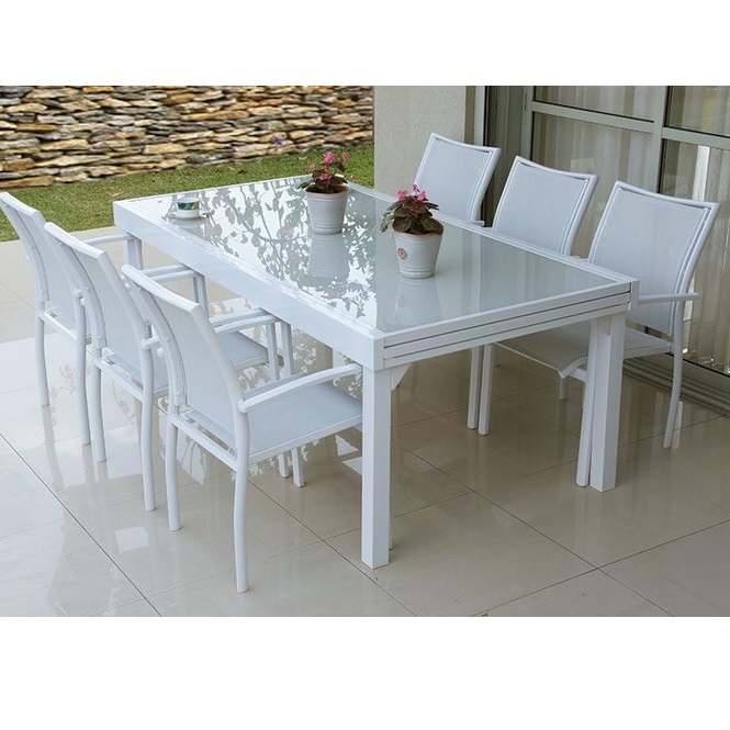 תמונה של מערכת גן - פינת אירוח 4 כסאות ושולחן נפתח עד 320 סמ scab