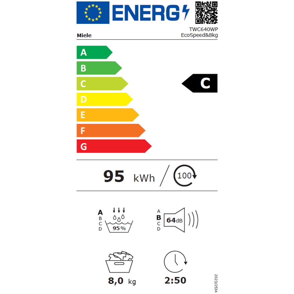 תווית אנרגיה - twc640wp miele