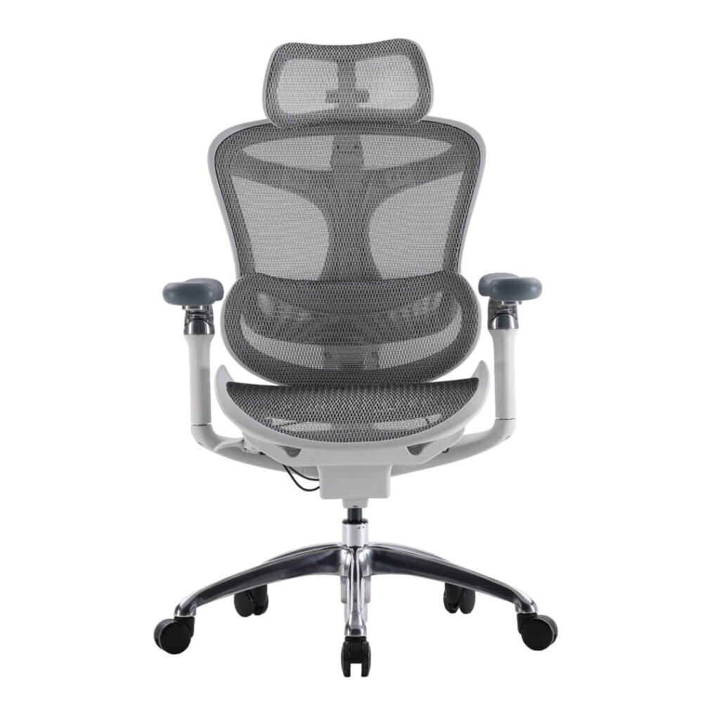 כסא מנהלים ארגונומי משולב משענת ראש SIHOO &lrm;Doro C300 Pro אפור בהיר