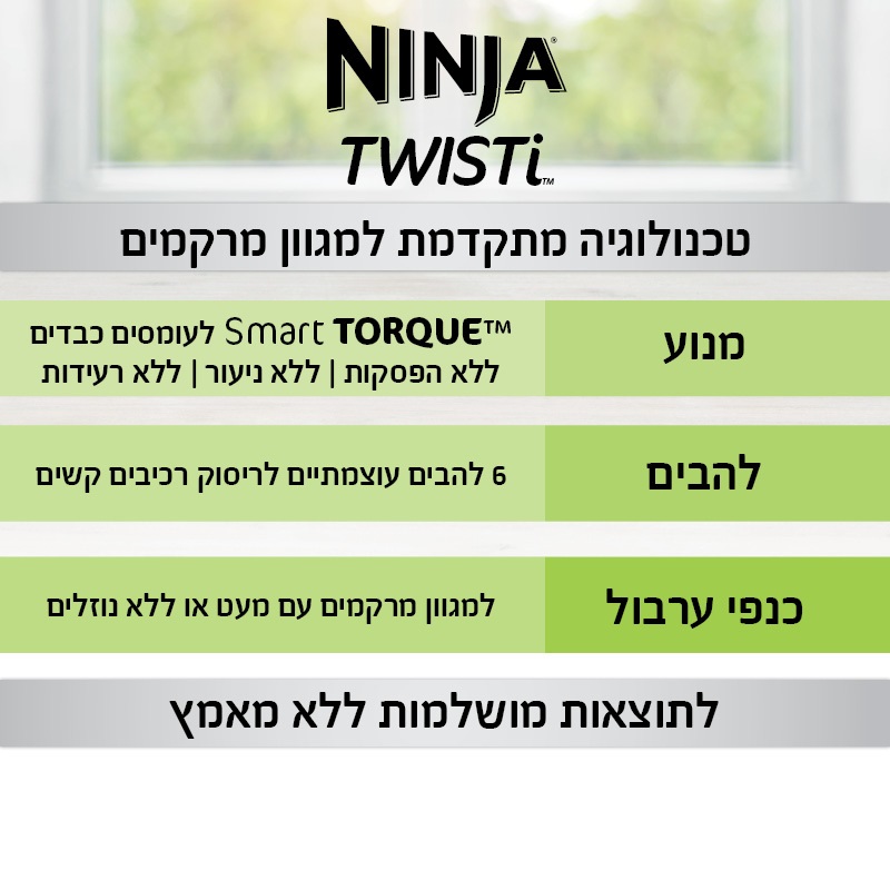 בלנדר עוצמתי 2 ב-1 ninja 1100w