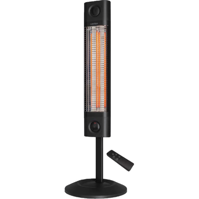 תנור חימום רצפתי אינפרא אדום 1700W כולל שלט ‏Veito &lrm;CH 1800 RC שחור