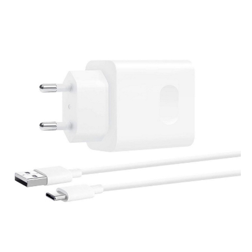 מטען קיר מהיר כולל כבל טעינה וסנכרון Huawei 25W &lrm;Super Fast Charger 22.5W 100225E00 - לבן