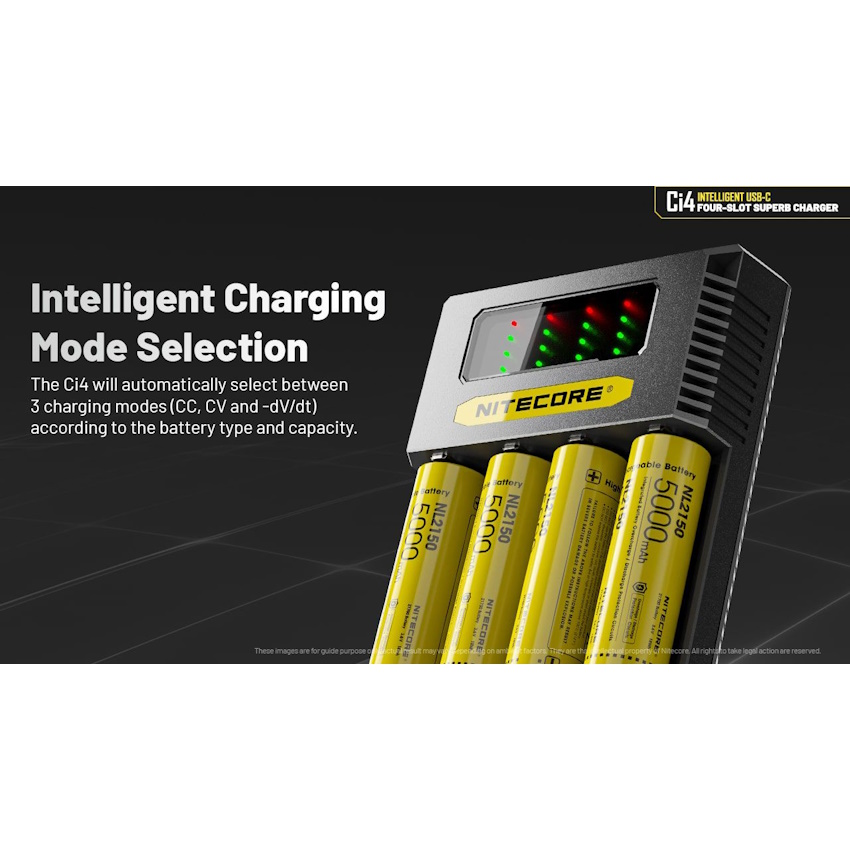 מטען usb ל-4 סוללות nitecore