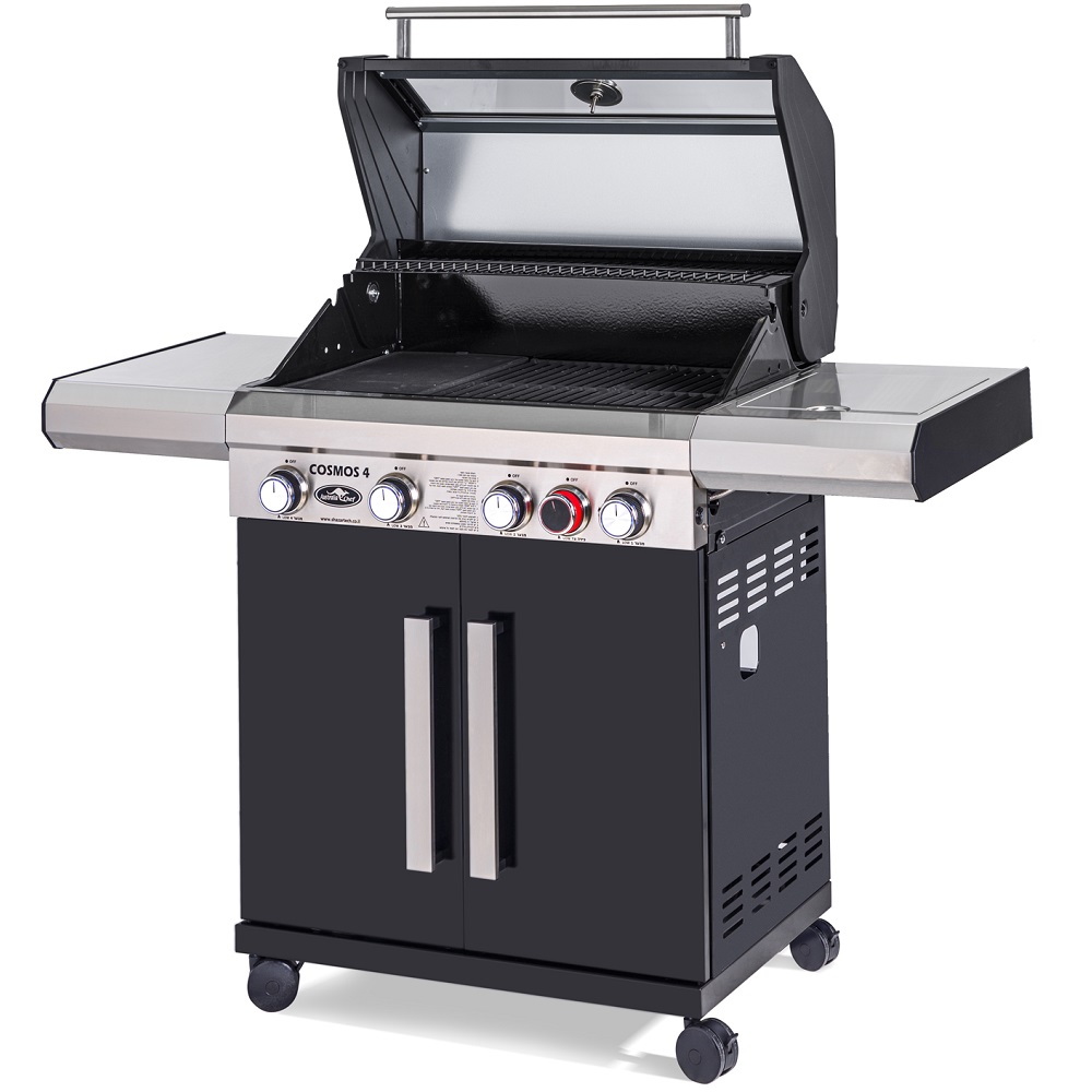גריל גז 4 מבערים כולל כירת צד וחלון זכוכית australia chef
