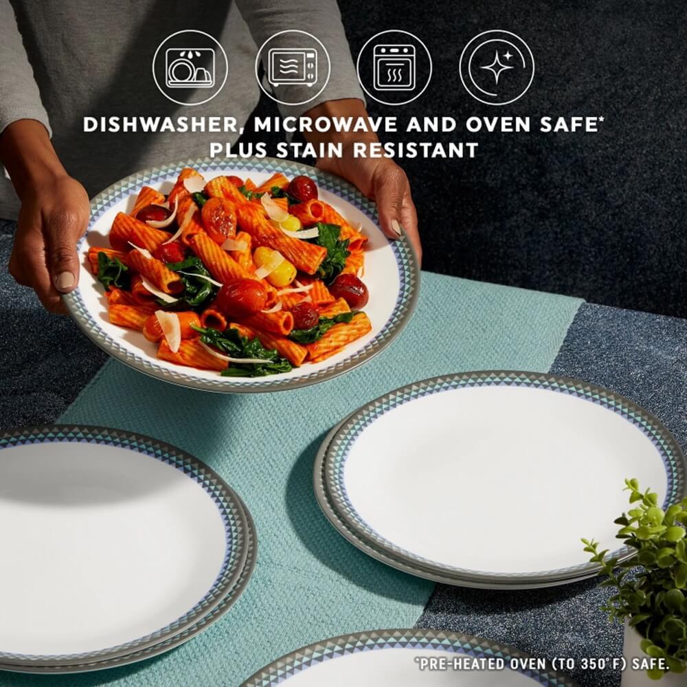 תמונה של סט צלחות קורל 54 חלקים ל-18 סועדים corning by corelle