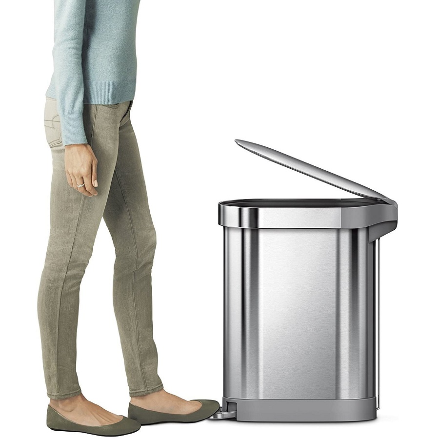 פח דוושה צר אובלי 45 ליטר simplehuman