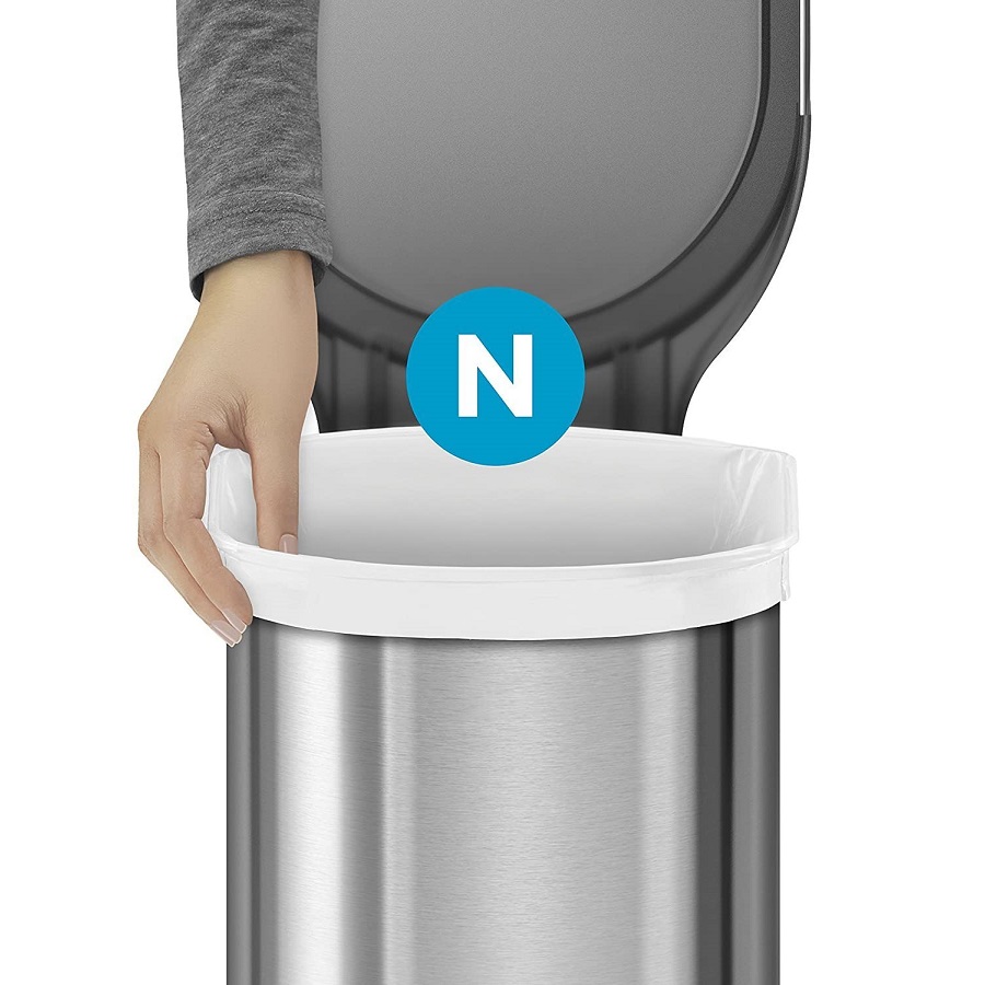 פח דוושה צר אובלי 45 ליטר simplehuman