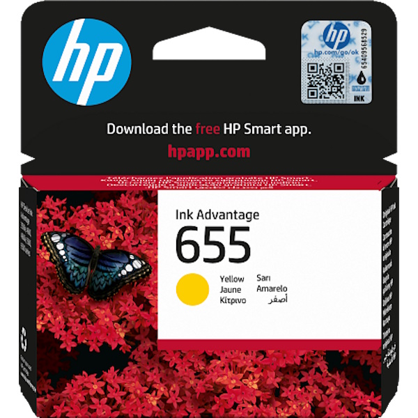 ראש דיו צהוב מקורי HP &lrm;CZ112AE 655