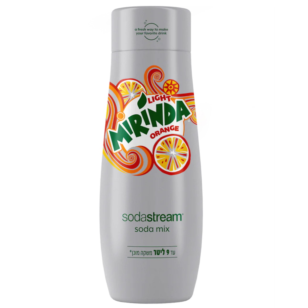 סירופ ליצירת משקה מוגז בטעם למכשירי SodaStream &lrm;Mirinda Light - יחידה 440 מ"ל